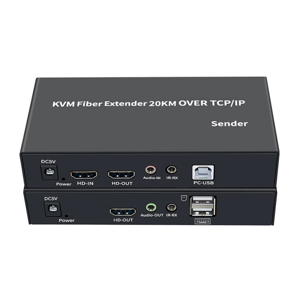 1920X1080P @60Hz HDMI KVM Fiber Extender over SC Fiber Optical Cable to 20Km G - Image 1 of 4