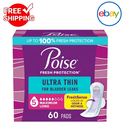 Almohadillas para incontinencia ultrafinas Poise con alas 5 gotas absorción máxima 34 unidades Foto 1 de 4