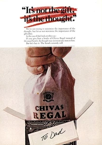 1969 Chivas Regal: Not the Gift It’s the Thought Vintage Print Ad - Picture 1 of 1