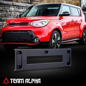 Fits 2014-2016 Kia Soul Front Bumper License Plate Mount Bracket Tag Holder Kit - Picture 1 of 6