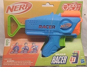 NEW Nerf Elite Junior Racer Easy Play Dart Blaster Shooter w/ 4 Nerf Elite Darts - Picture 1 of 1
