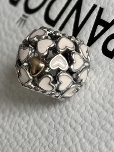 Genuine Pandora Abundance Of Love Charm 14k Gold And Silver Ltd Ed ππ - Picture 1 of 9