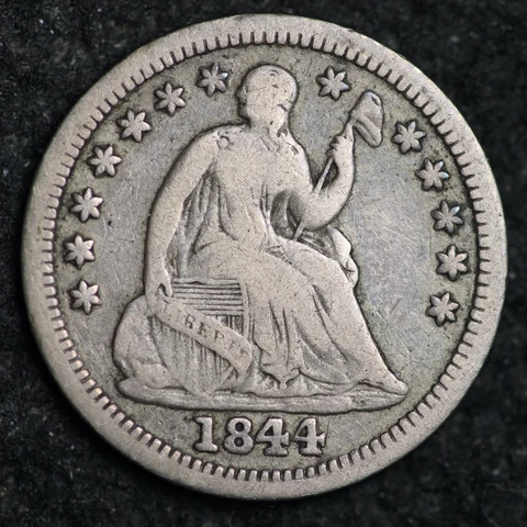 1844-O Seated Liberty Silver Half Dime CHOICE VF FREE SHIPPING E159 VNHN Cover