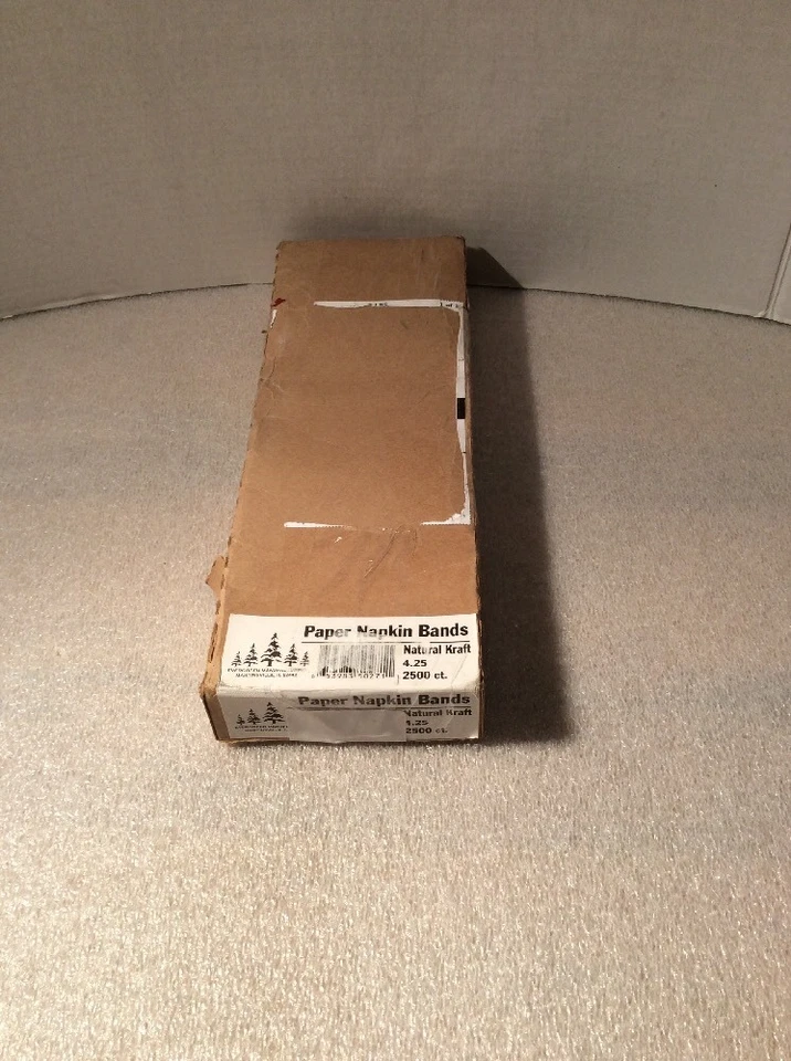 Evergreen N9S400 Paper Napkin Standard Band, 4-1/4" Length x 1-1/2" Width, Brown - Image 1 of 4