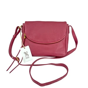 Hobo Fern Messenger Bag Red Pear Leather Crossbody Purse 10x8" New Everyday - Picture 1 of 8