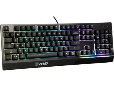 MSI Vigor GK30 USB Wired Gaming Keyboard with RGB Backlight and Water Repellent, - Image 1 of 4