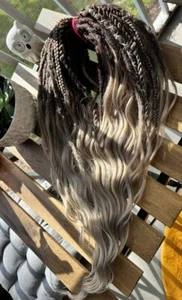💎 Exclusive Handmade Set: 50 Double-Stranded Dreads and Braids with Loose Ends - Picture 1 of 5