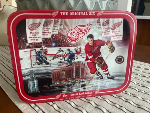 NHL Detroit Red Wings Original Six 1997 David Craig Collectors Porcelain Plate Cover