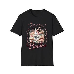 Entzückendes Lese-T-Shirt, Buchliebhaber Geschenk, süßes Einhorn-T-Shirt, Literaturbekleidung, - Bild 1 von 23