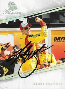 AUTOGRAPHED Kurt Busch 2011 Press Pass Premium DAYTONA DUEL WIN Signed Card COA - Picture 1 of 2