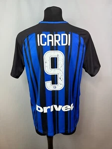 INTER MILAN 2017 2018 ICARDI HOME SHIRT FOOTBALL SOCCER JERSEY NIKE MENS SIZE L - Picture 1 of 12