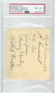 HANK GOWDY, 1914 BOSTON BRAVES W.S. CHAMPIONS + 5 OTHERS, CUT AP, NM-MT 8 - Picture 1 of 1