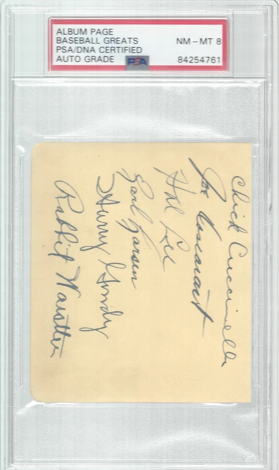 HANK GOWDY, 1914 BOSTON BRAVES W.S. CHAMPIONS + 5 OTHERS, CUT AP, NM-MT 8 - Image 1 of 1