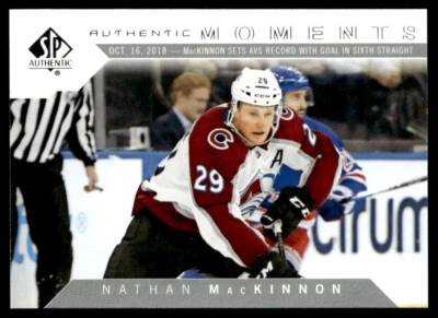 2018-19 UD SP Authentic Authentic Moments Nathan MacKinnon #112 - Image 1 of 2