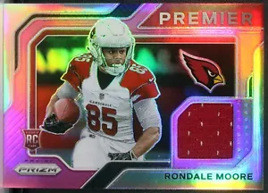 2021 Panini Prizm Football Rondale Moore RC Premier Memorabilia #PJ-17 Pink - Picture 1 of 2