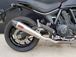 MassMoto Exhaust SlipOn Silencer Evo Titan Ducati Scrambler 400 Sixty2 2017-2019 - Picture 1 of 3