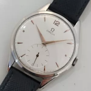 Mens Omega Jumbo Subdial Ref 2505 1950s 38mm Cal 265 Hand Wind Vintage RA453 - Picture 1 of 12