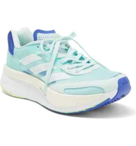 Adidas Women's Adizero Boston 10 Running Shoes Style FZ2496 New Blue Size 9.5 - Picture 1 of 8
