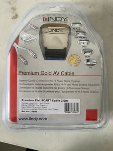 LINDY SCART PREMIUM GOLD AV SCART  KABEL 2 M NEU & OVP - Bild 1 von 1