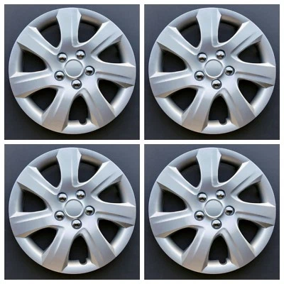 New Wheel Covers Hubcaps Fits 2010 2011 Toyota Camry Style 16" Silver Set Of 4 - Imagem 1 de 4
