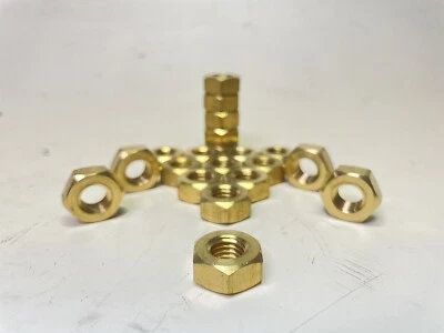 20x Messing Sechskantmutter M 10 DIN 934 metrisch ISO 4032 Mutter Schraube - Bild 1 von 2