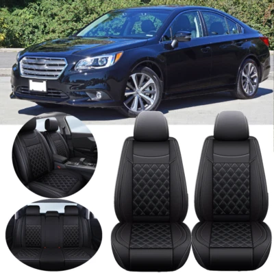 For Subaru Legacy Car Seat Covers 5-Seater Front Rear Full Set PU Leather Foto 1 de 4