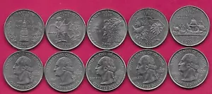 USA 5 STATE QUARTER SET 2000 XF MARYLAND,MASSACHUSETTS,NEW HAMPSHIRE,SOUTH CAROL - Picture 1 of 1
