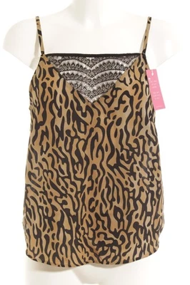 VERO MODA Top de tirantes finos Mujeres Top Talla EU 36 marrón claro-negro - Imagen 1 de 4