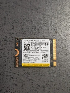 SSD 512GB M.2 NVMe 2230 Micron PCIe Gen4 x4 MTFDKBK512QFM 0KCPR2 Dell Lenovo HP - Bild 1 von 8