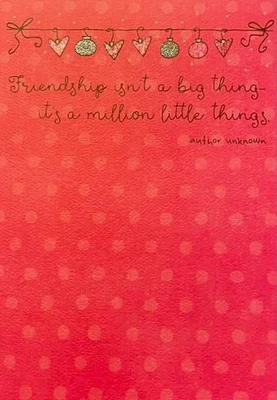 "Friendship is a Million Little Things" CHRISTMAS CARD Susan Allen RPG - Image 1 of 2