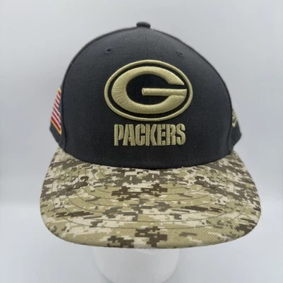 New Era 59fifty Green Bay Packers Sombrero Ajustado 7 7/8 Digicamo Bandera Americana EE. UU. Foto 1 de 4