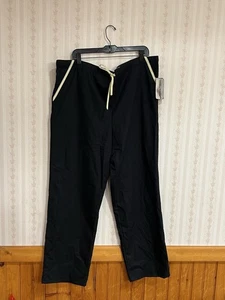 Pittsburgh Penguin Scrub Bottoms Gr. XL schwarz bestickt NHL Kordelzug Tasche - Bild 1 von 11