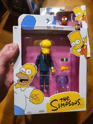 The Simpsons MR. BURNS W/BLINKY FISH IN BOWL 5 inch 2025 Figure Jakks Pacific - Image 1 of 4