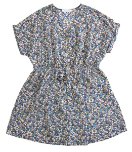 Sweet Rain Young Contemporary Purple Blue Tie Waist Short Sleeve V-Neck Dress 2X - Picture 1 of 5