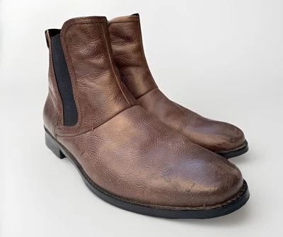 Bota Chelsea John Varvatos Fleetwood - Couro Marrom Tamanho 8 Masculina em Excelente Estado Usado - Imagem 1 de 4