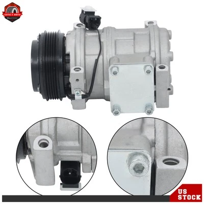 AC Compressor w/ Clutch for BMW 323i 323is 325 325i 325iX 328i 328is 525iT E36 - Image 1 of 4