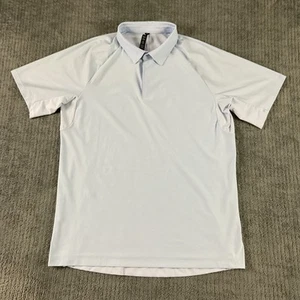 Lululemon Polo Shirt Mens Large Snap Stretch Golf Mesh Pullover Casual - Picture 1 of 11