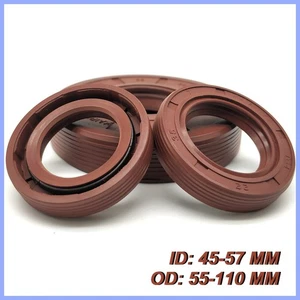 TC Skeleton Oil Seal Ring Rotary Shaft Sealing FKM Double Lip Seals ID 45mm-57mm - Picture 1 of 5