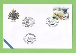 San Marino 1992 Barcelona Olympic Games, Shooting First Day Cover - Picture 1 of 1