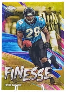 Fred Taylor /75 2024 Topps Chrome Finesse Yellow Refractor Jacksonville Jaguars - Picture 1 of 3