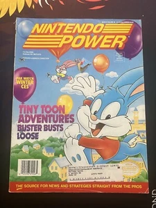 Nintendo Power Vol 46 Taz-Mania Poster March 1993 Tiny Toon Adventures Looney - Imagen 1 de 8