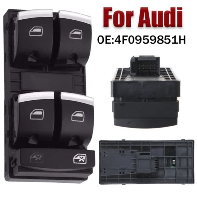 Interruptor de control de ventana de coche ABS 4F0959851H para Audi A3 8P Q7 A4 A6 2009-2013 Foto 1 de 4