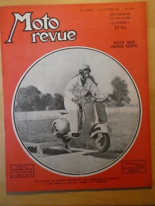 MOTO REVUE Zeitschrift VESPA WERK Bericht Heft 1951 Frankreich Magazin - Bild 1 von 8