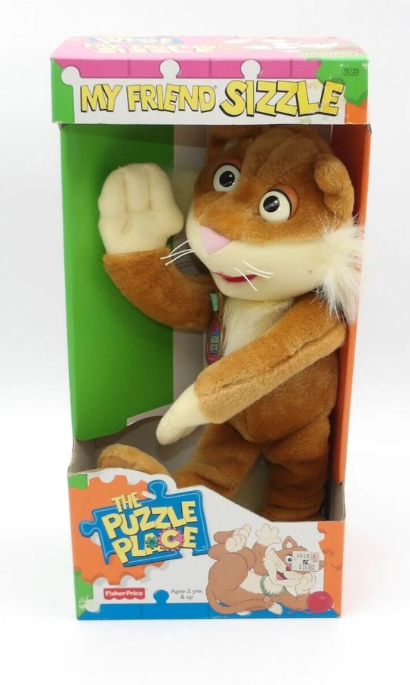 1995 Fisher The Puzzle Place My Friend Sizzle Cat Plush Doll Toy