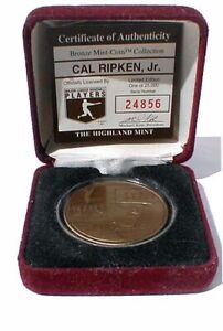 Lt. Ed. Highland Mint Bronze Baseball Coin "Cal Ripken Jr."  