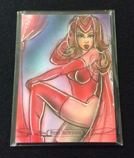2016 MARVEL MASTERPIECES SKETCH CARD SCARLET WITCH BIANCA THOMPSON COMIC ART