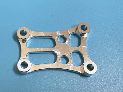 Dhawk CNC Aluminum Transmission Brace Silver For Team Associated RC10GT - Image 1 of 4