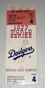 1977 MLB World Series GAME 4 Ticket Stub Yankees Dodgers Reggie Jackson HOF HR