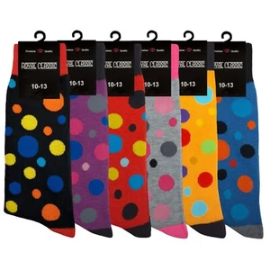6-12 piezas Calcetines Lunares Calcetines de Vestir Algodón Multicolor AMERICANA TALLA 10-13 - Imagen 1 de 11