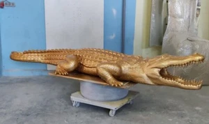 Krokodil Alligator Deko Figur Garten Tiere Lebensgroß 3D Skulptur UV - Beständig - Picture 1 of 13